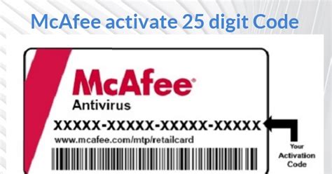 mcafee activate 25 digit code